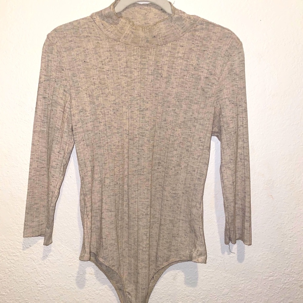 Cream turtle neck body suit